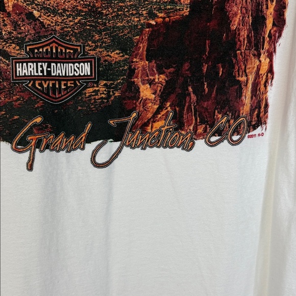 Harley-Davidson MEN'S SHORT SLEEVE TEE Grand Junction, CO Sz 2X - Picture 9 of 10